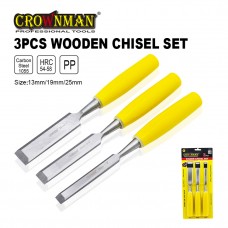 Crownman 3 Pieces Wooden Chisel Set